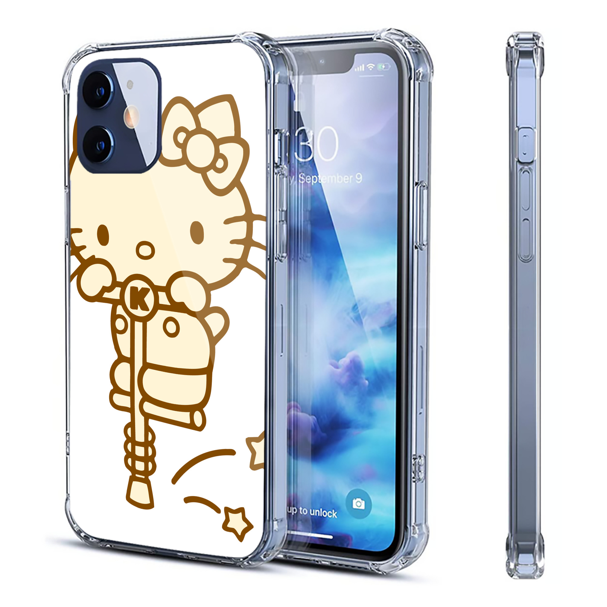 （画像用） Hello Kitty ハローキティ 【iPhone 12シリーズ対応】透明スマホケース（クリアソフトケース）